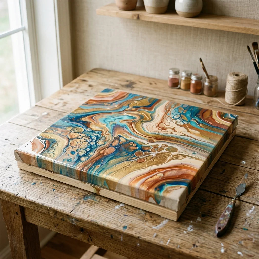 Obraz fluid art schnie na płasko