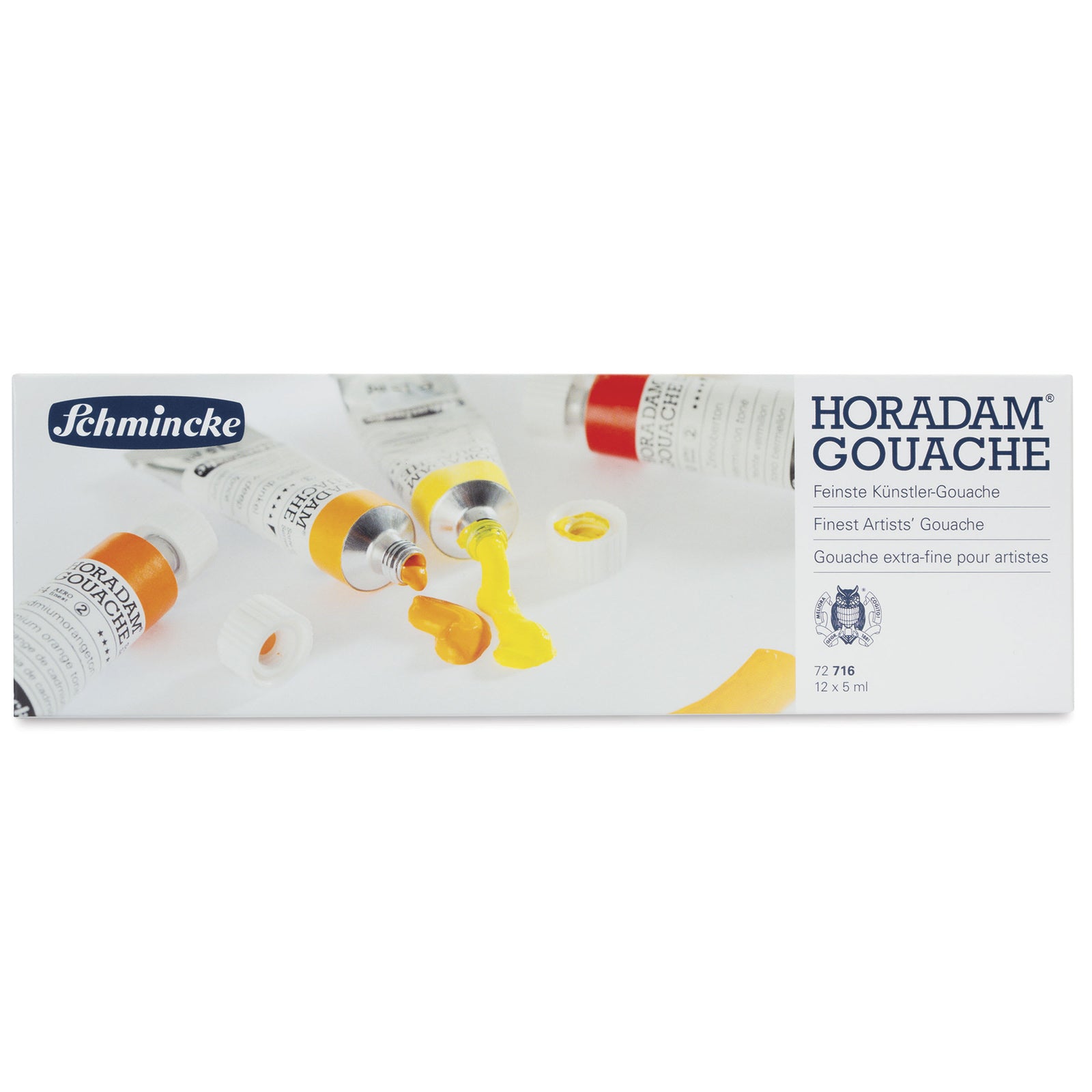 Farby gwaszowe Schmincke HORADAM w metalowym zestawie, 12 x 5 ml