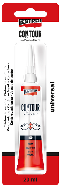 Farba konturowa PENTART - 20 ml – red