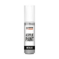Farba akrylowa metaliczna - 20 ml – rococo silver