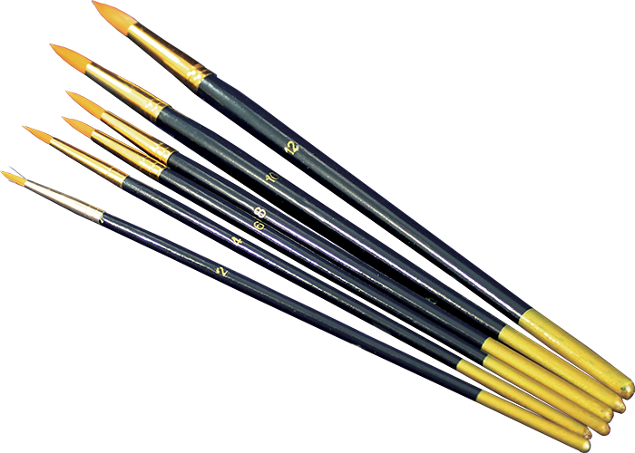 Zestaw pędzli do konturowania / 6-częściowy – pointed, 6 pcs/pack, sizes 2,4,6,8,10,12