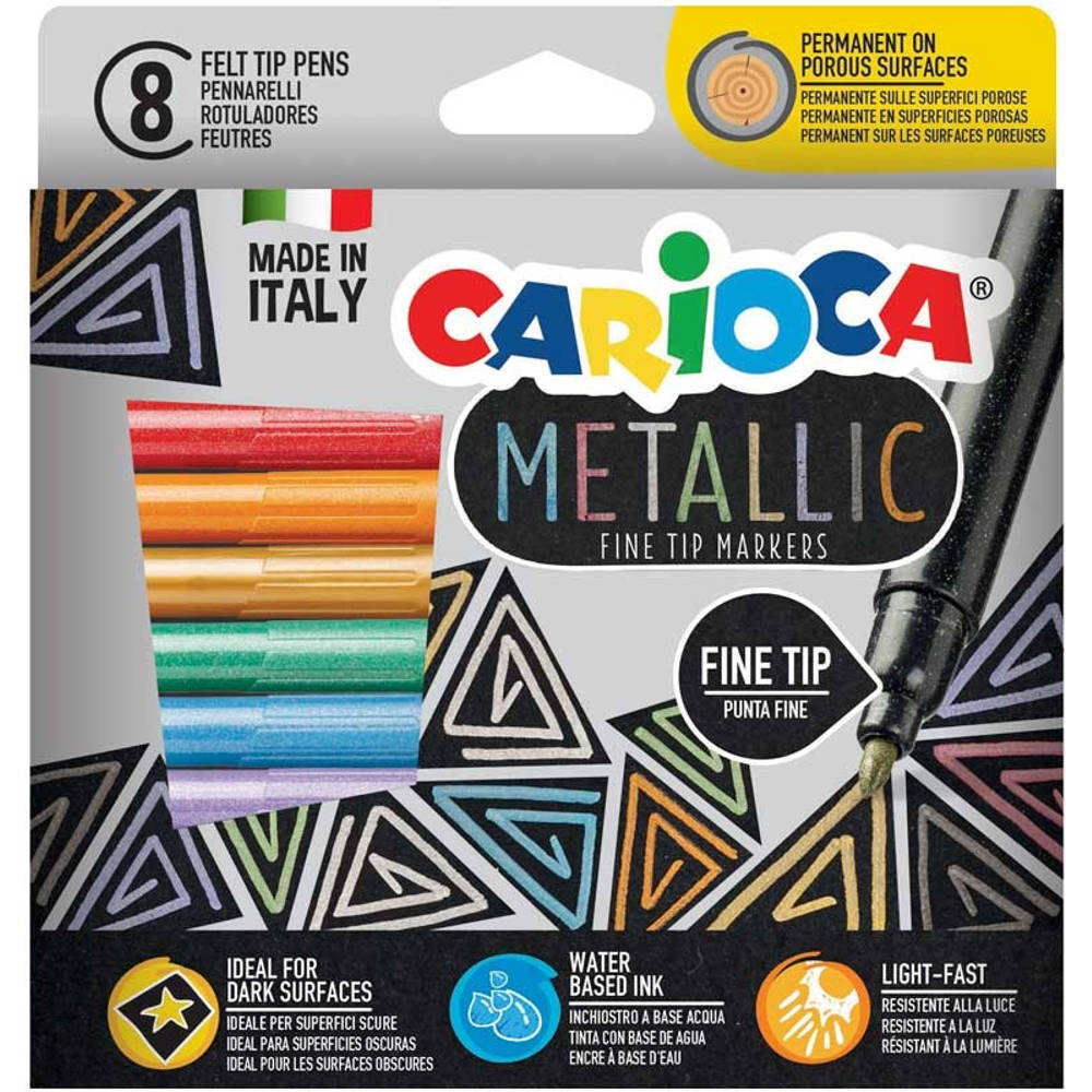 Pisaki Carioca Metallic, końcówka, mix kolorów