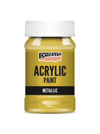 Farba akrylowa metaliczna - 100 ml – antique gold
