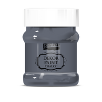 Dekoracyjna farba kredowa Chalky Pentart - 230 ml – graghite-gray