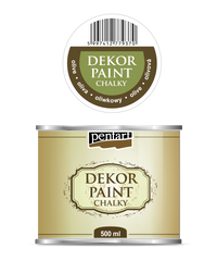 Dekoracyjna farba kredowa Chalky Pentart 500 ml – olive