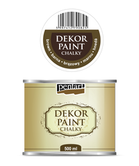 Dekoracyjna farba kredowa Chalky Pentart 500 ml – brown