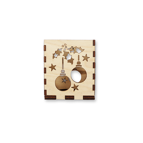 Drewniany świecznik świąteczny na tealight Pentart – 1