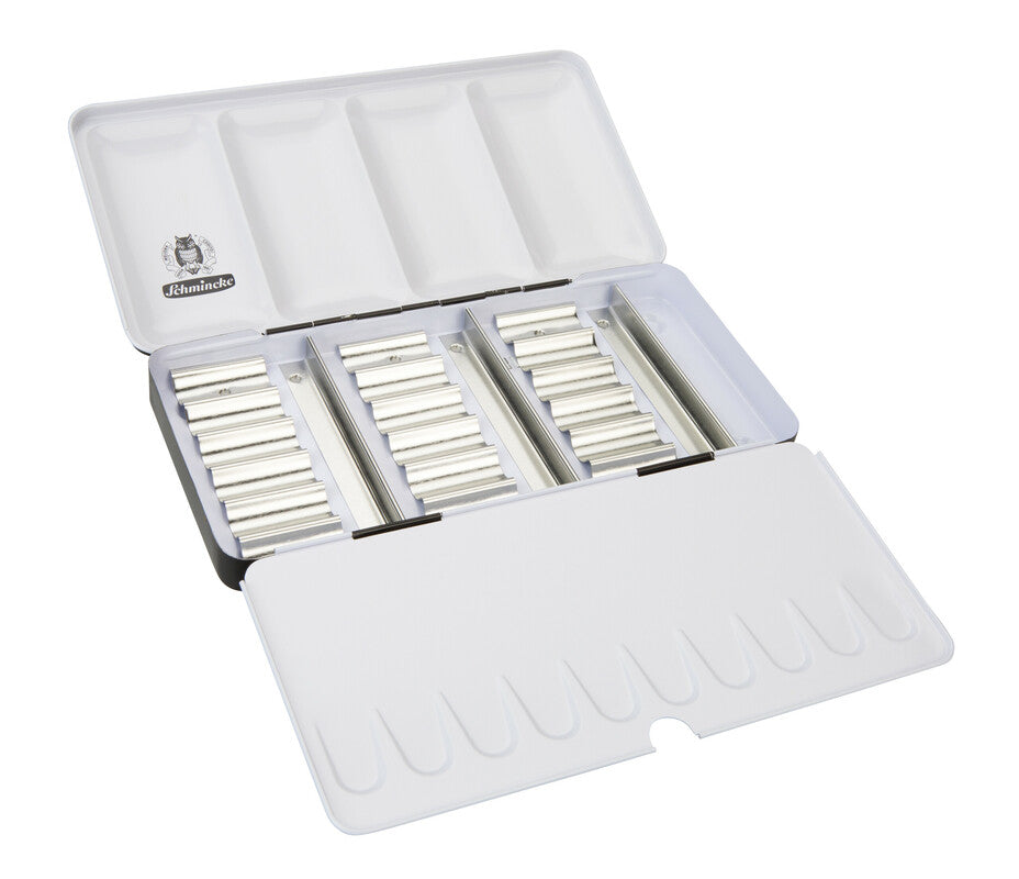 Pusta metalowa kasetka Schmincke na 18 x 5 ml tubek