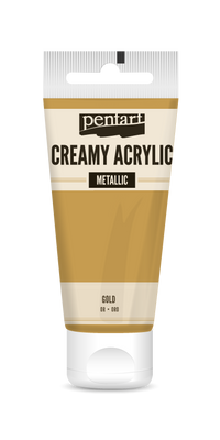 creamy acrylic metallic 60 ml – złoty