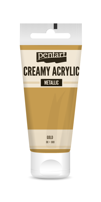 creamy acrylic metallic 60 ml – złoty