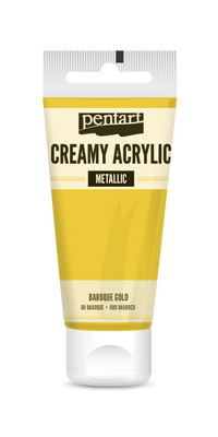 creamy acrylic metallic 60 ml – barokowe złoto