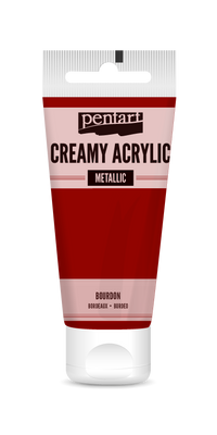 creamy acrylic metallic 60 ml – bordowy