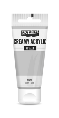 creamy acrylic metallic 60 ml – srebrny