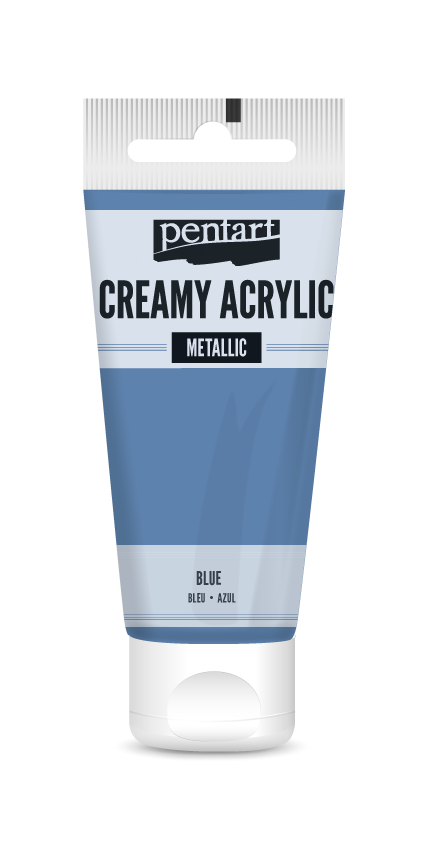 creamy acrylic metallic 60 ml – niebieski