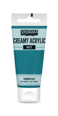 Kremowa farba akrylowa matowa Pentart 60 ml – turquoise blue