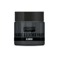glamour fabric & leather paint 50 ml – postarzane srebro