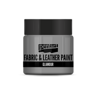 glamour fabric & leather paint 50 ml – srebrny