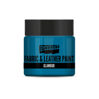 glamour fabric & leather paint 50 ml – srebrzysty błękit