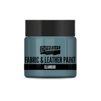 glamour fabric & leather paint 50 ml – srebrzysty turkus