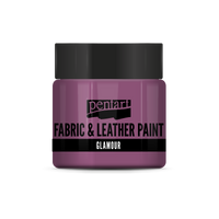 glamour fabric & leather paint 50 ml – srebrzysty róż