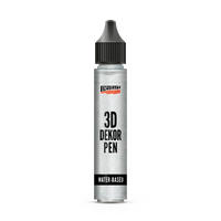 Pentart 3D Decor pen brokatowy pisak dekoracyjny 30 ml srebrny