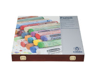 Schmincke drewniana kasetka z 45 pastelami, różne odcienie