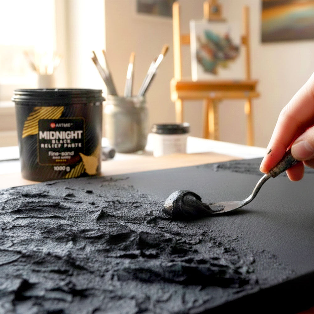 3D czarna pasta reliefowa ARTMIE Midnight | różne gramatury