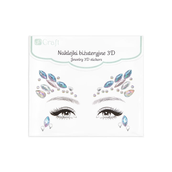 Naklejki 3D z klejnotami na twarz – Nocne piękno