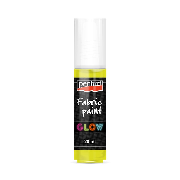 3D świecąca farba do tkanin Pentart – 92 żółta