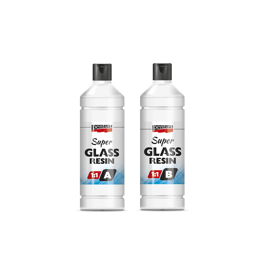 Syntetyczna żywica dwuskładnikowa Super Glass Pentart 1:1 - 2 x 40 ml – 125 ml