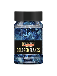 Metaliczne płatki foliowe Pentart 100 ml – blue