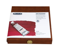 Zestaw farb olejnych Schmincke MUSSINI w drewnianej kasecie, 10 x 35 ml