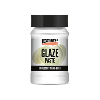 Pasta glazurująca Pentart Junior Paints 100 ml – opalizujący oliwkowo-złoty