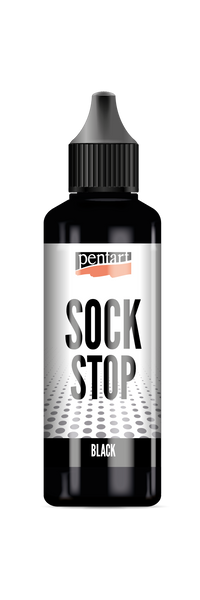 Pentart Sock stop płynna masa antypoślizgowa czarna 80 ml