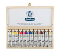 Zestaw gwaszy Schmincke Calligraphy Gouache w drewnianej kasecie, 12 x 20 ml
