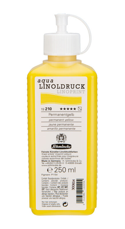 Farba do linorytu Schmincke aqua-LINOPRINT 250 ml – 210 Żółcień trwała