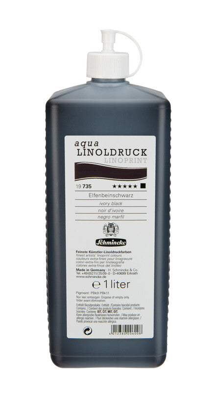 Farba do linorytu Schmincke aqua-LINOPRINT 1 l Ivory black