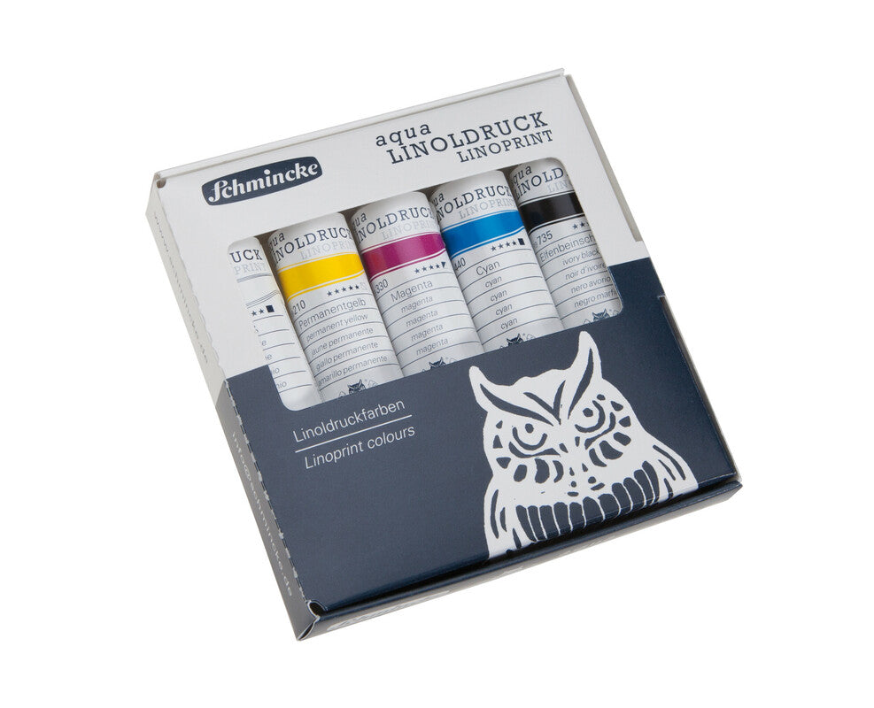 Zestaw farb do linorytu Schmincke aqua-LINOPRINT, 5 x 20 ml