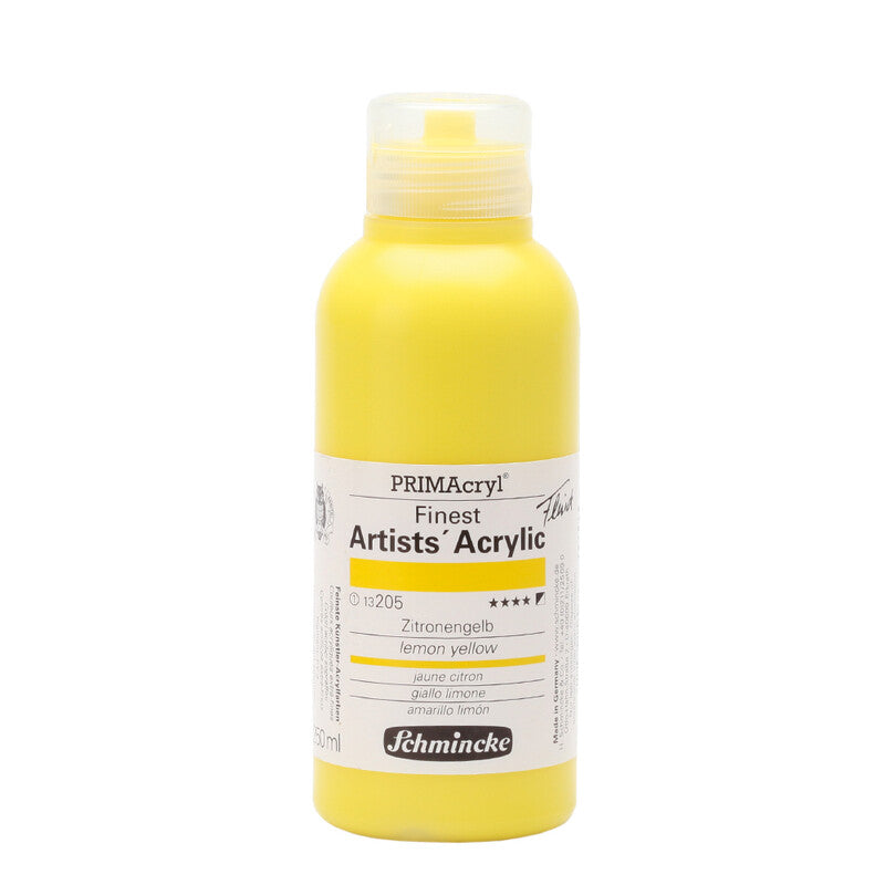 Farby akrylowe Schmincke PRIMAcryl Professional 250 ml – 205 Żółcień Hansa cytrynowa płynna