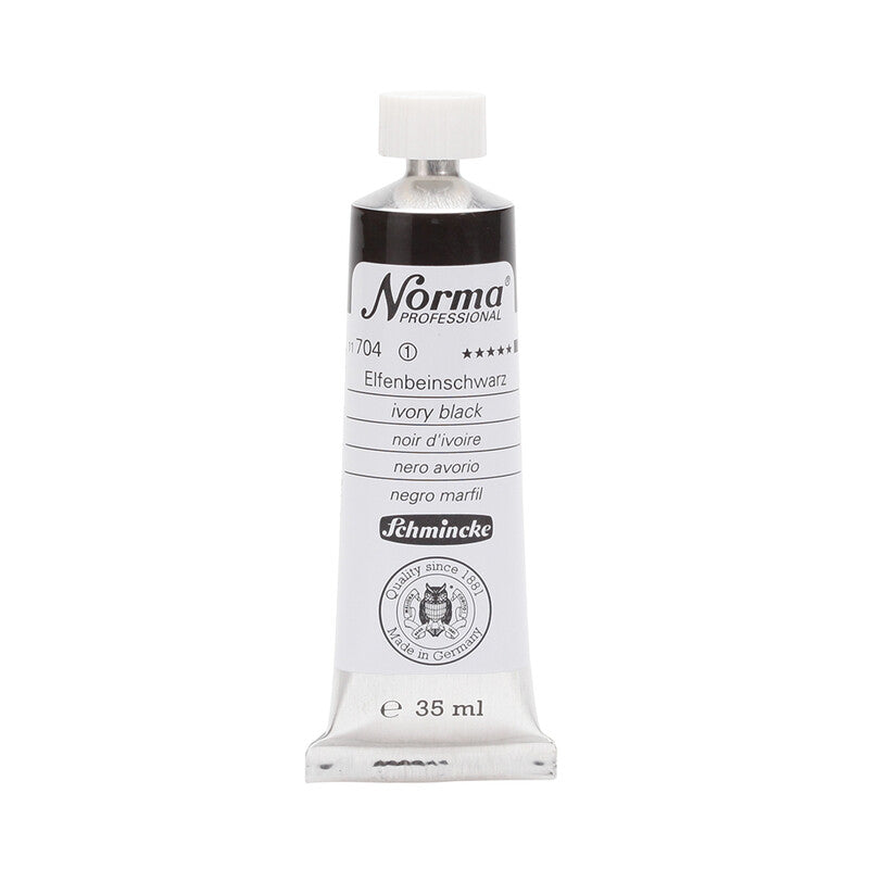 Farby olejne Schmincke Norma Professional 35 ml – 704 Czerń z kości słoniowej