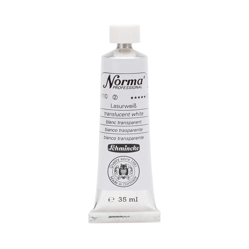 Farby olejne Schmincke Norma Professional 35 ml – 110 Biel transparentna