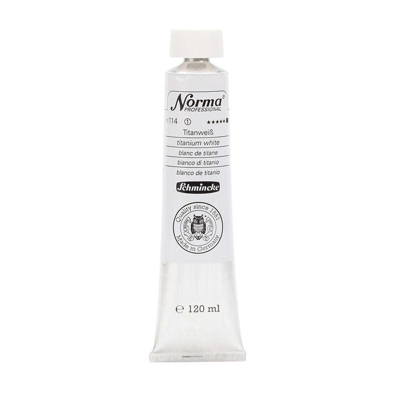 Farby olejne Schmincke Norma Professional 120 ml – 114 Biel tytanowa