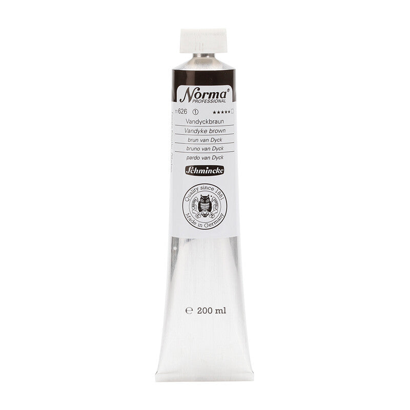 Farba olejna Schmincke Norma Professional 200 ml – 626 Brąz Van Dycka