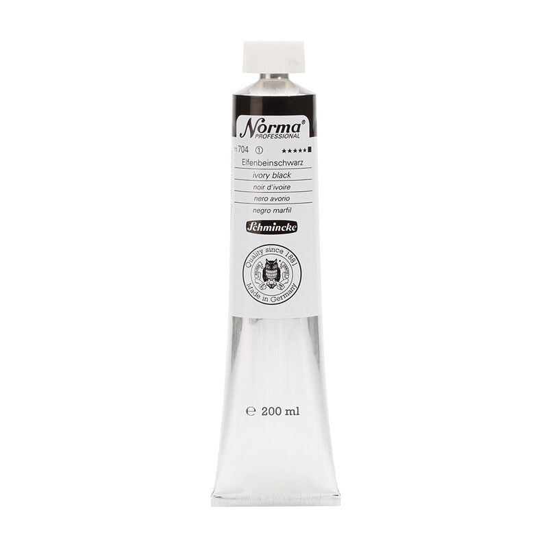 Farba olejna Schmincke Norma Professional 200 ml – 704 Czerń z kości słoniowej