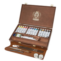 Drewniana kasetka Schmincke NORMA Professional, 15 x 35 ml + biel 120 ml