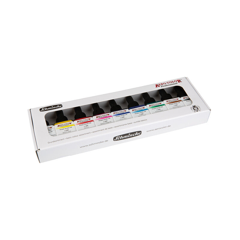 Schmincke AERO COLOR zestaw podstawowy w kartoniku 9 x 28 ml