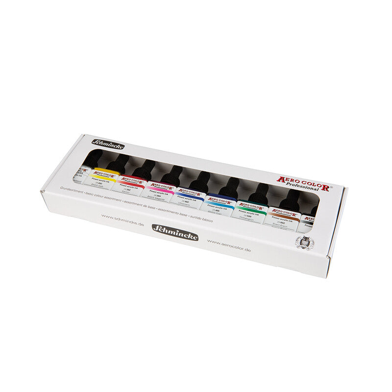 Schmincke AERO COLOR zestaw podstawowy w kartoniku 9 x 28 ml