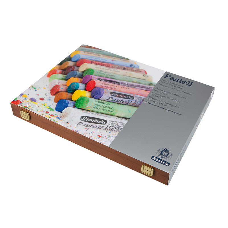 Schmincke drewniana kasetka z pastelami TOP 60