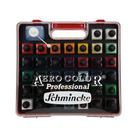 Schmincke AERO COLOR zestaw w plastikowej kasecie, 37 x 28 ml + AERO CLEAN RAPID