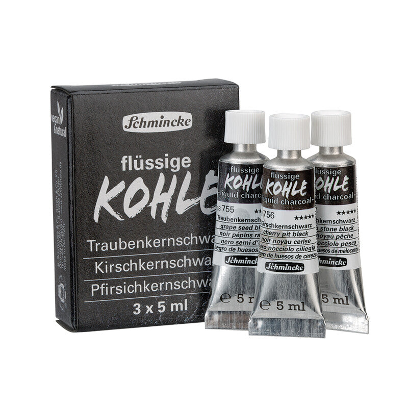Węgiel w płynie Schmincke Trio liquid charcoal